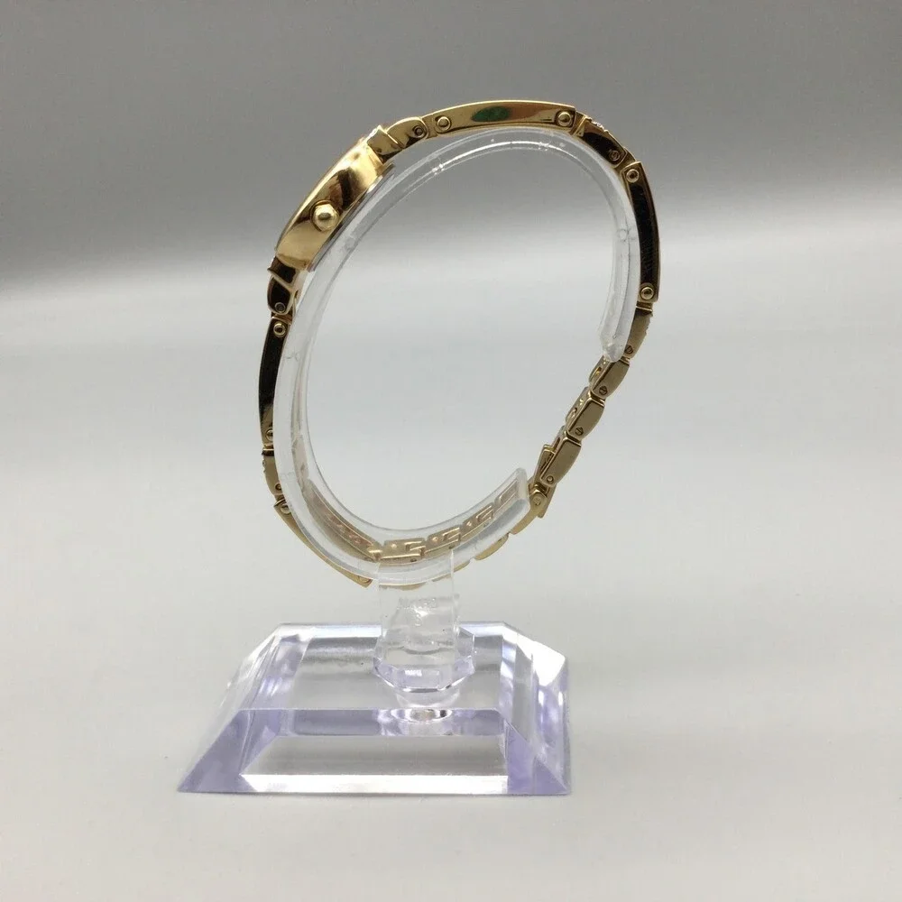 Elgin Womens Watch 20mm Gold Silver Tone Diamond Bracelet New Battery 8.25